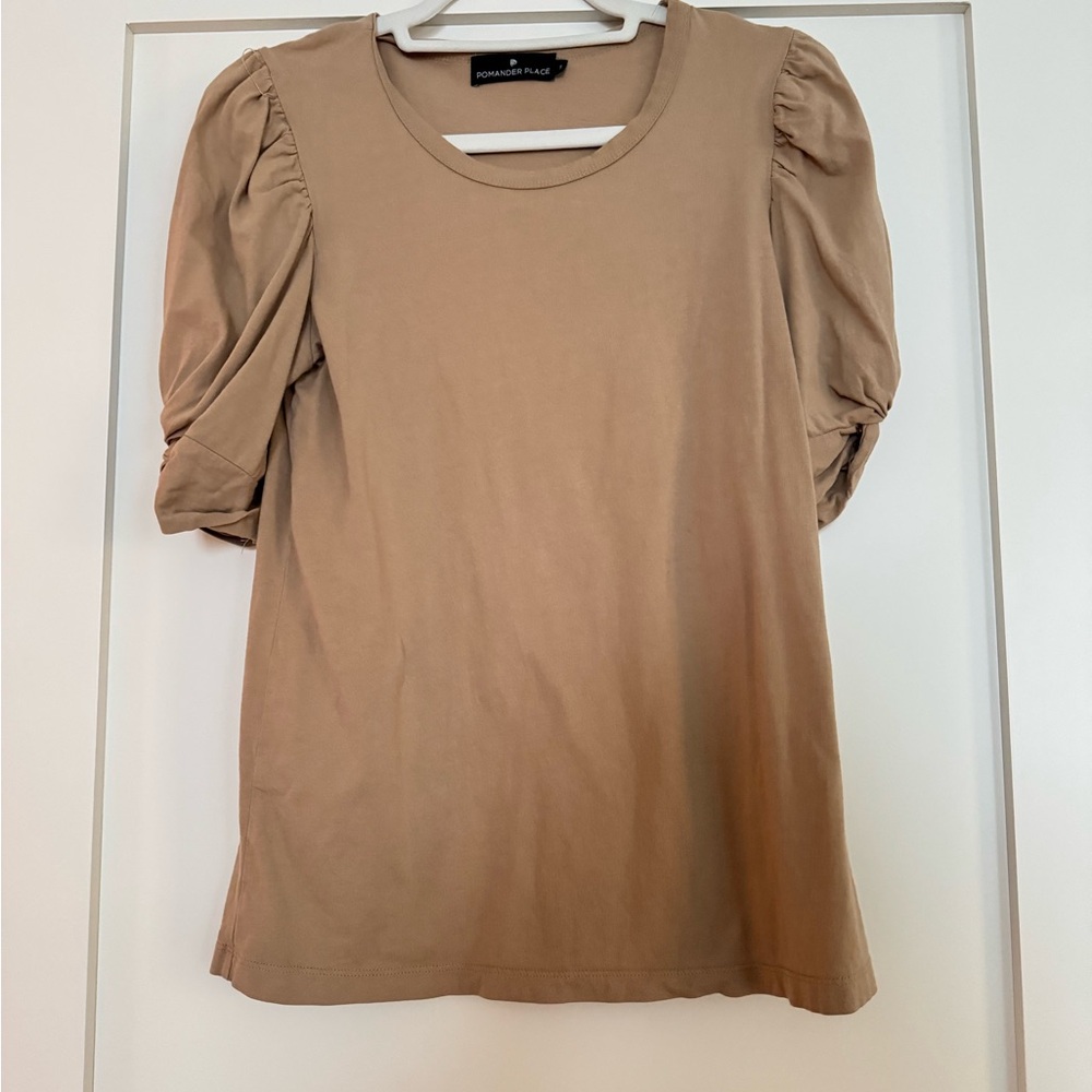 Tuckernuck Pomander Place Tan Puff Sleeve